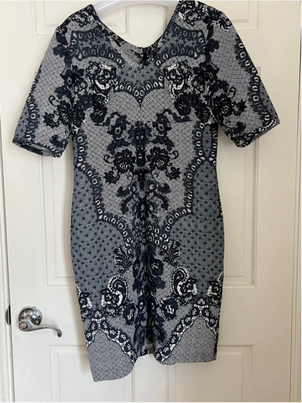 Anthro Anthropologie Yoana Baraschi Fleuris Lace Design Sheath Dress 10 - Picture 3 of 5